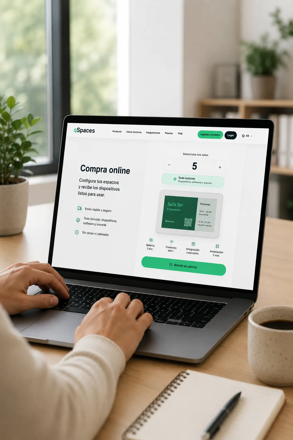 Selección de dispositivos qSpaces para salas
