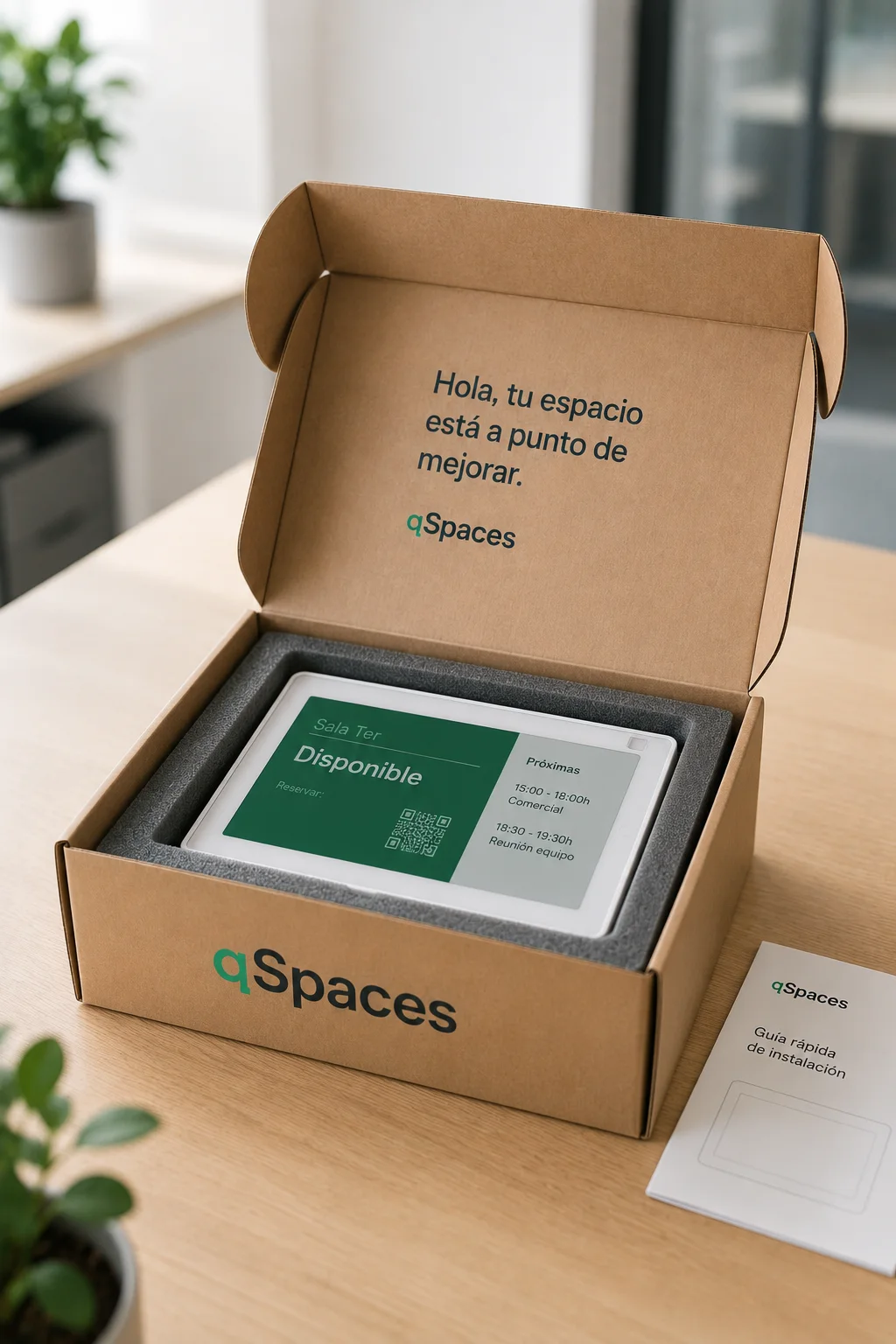 Dispositivos qSpaces preparados para envío