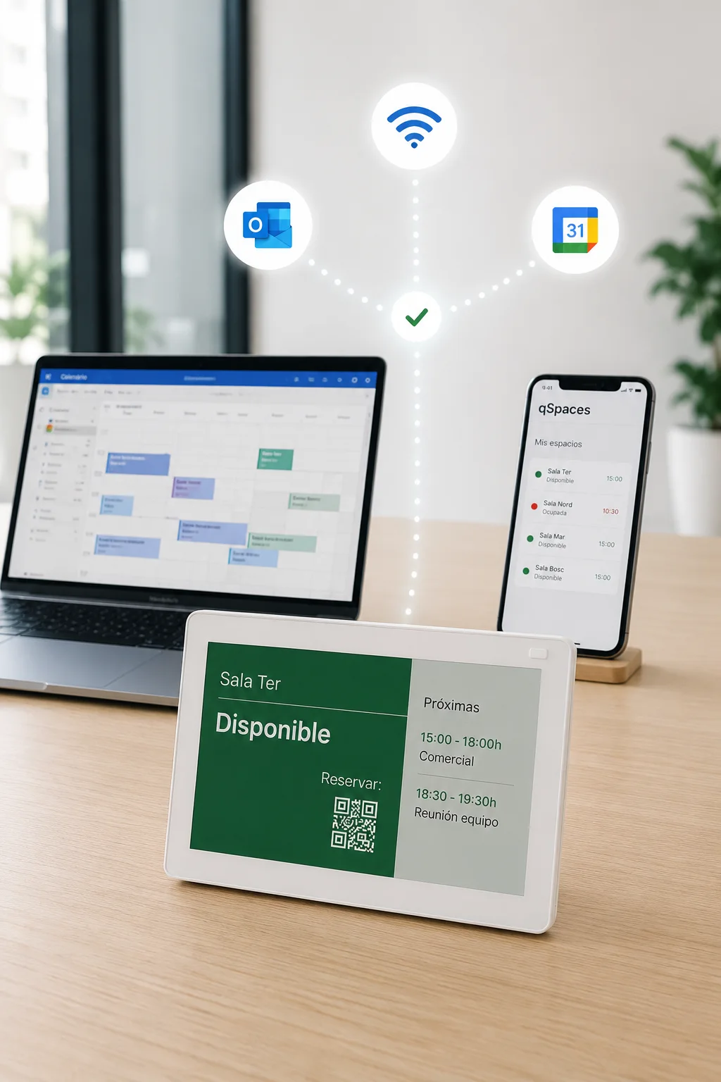 Conexión de qSpaces con calendarios corporativos